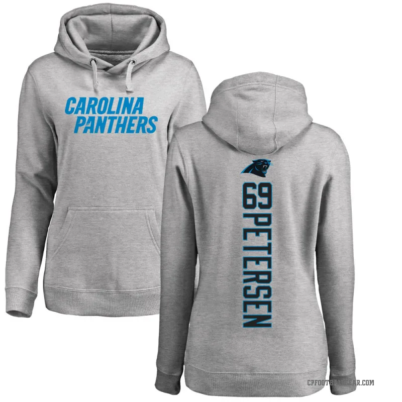 Parker Petersen Women's Carolina Panthers Pro Line Ash Backer Pullover Hoodie