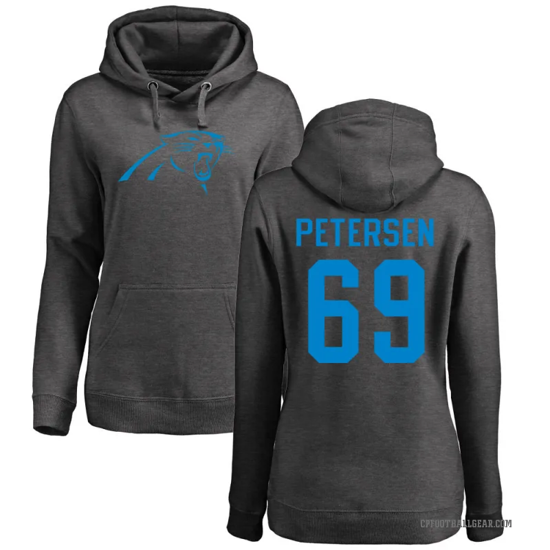 Parker Petersen Women's Carolina Panthers Pro Line by Branded Ash One Color Pullover Hoodie