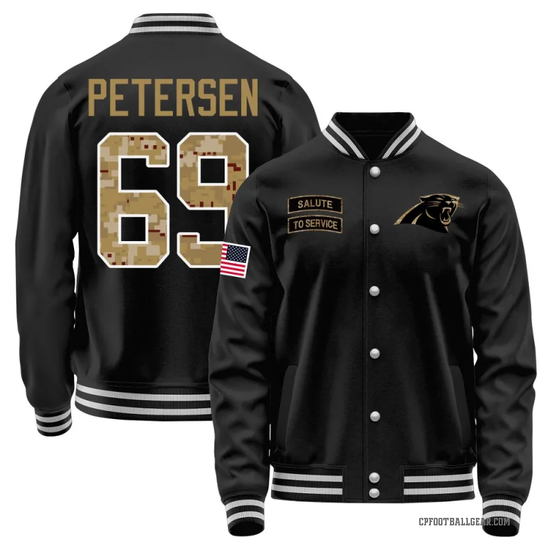 Parker Petersen Youth Black Carolina Panthers Salute to Service Sideline Performance Jacket