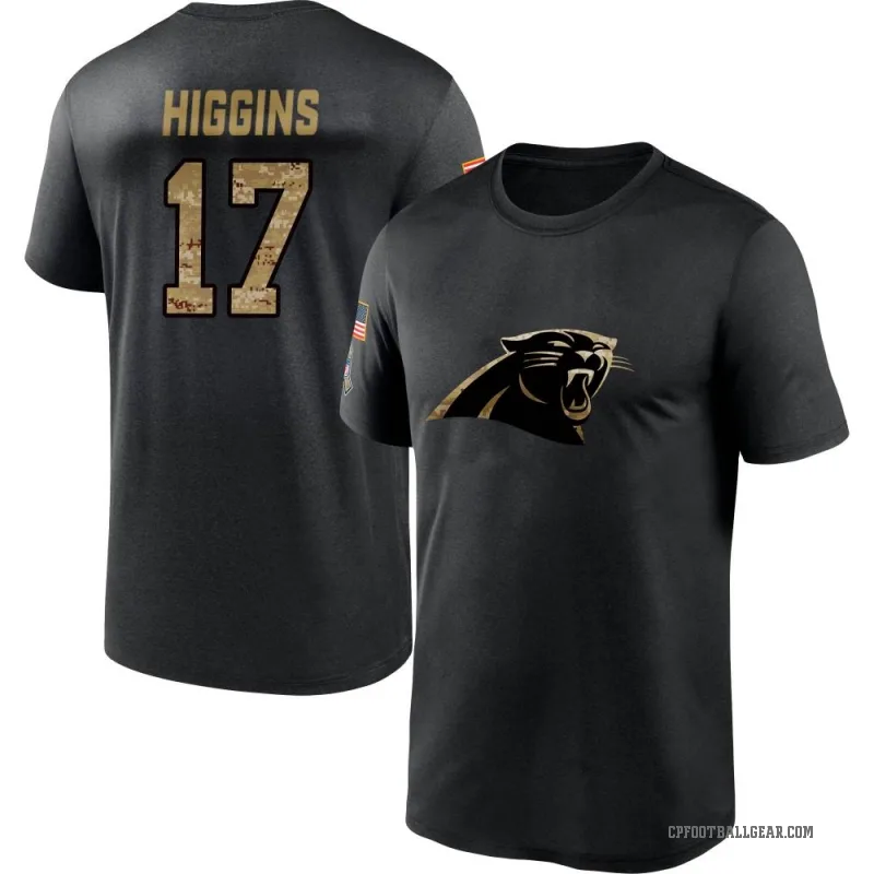 Rashard Higgins Men's Black Carolina Panthers 2020 Salute To Service Performance T-Shirt