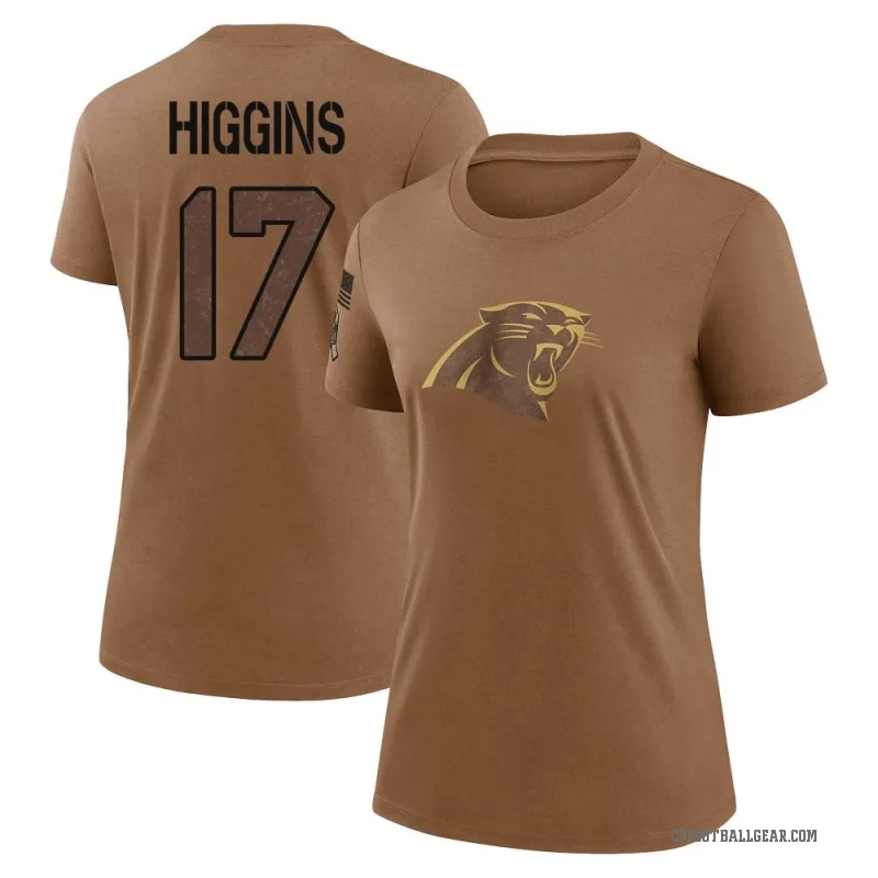 Rashard Higgins Women's Brown Carolina Panthers 2023 Salute To Service Performance T-Shirt