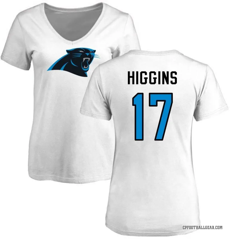 Rashard Higgins Women's White Carolina Panthers Logo Slim Fit T-Shirt -