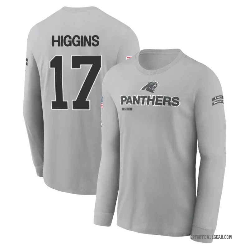 Rashard Higgins Youth Gray Carolina Panthers 2024 Salute to Service Long Sleeve T-Shirt