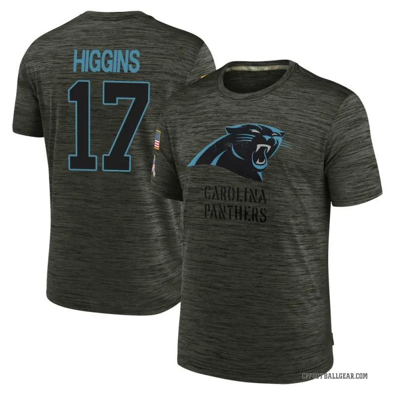 Rashard Higgins Youth Olive Carolina Panthers 2025 Salute to Service Velocity T-Shirt