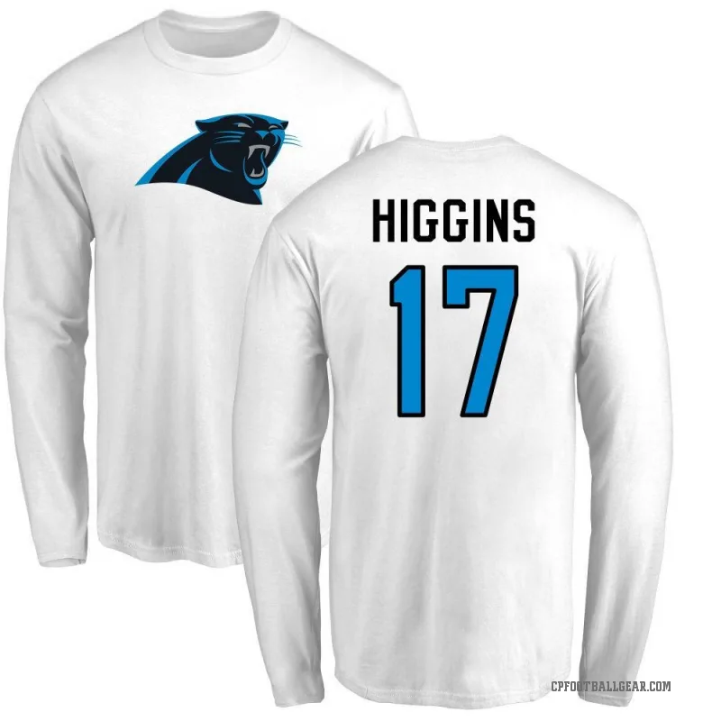 Rashard Higgins Youth White Carolina Panthers Logo Long Sleeve T-Shirt -
