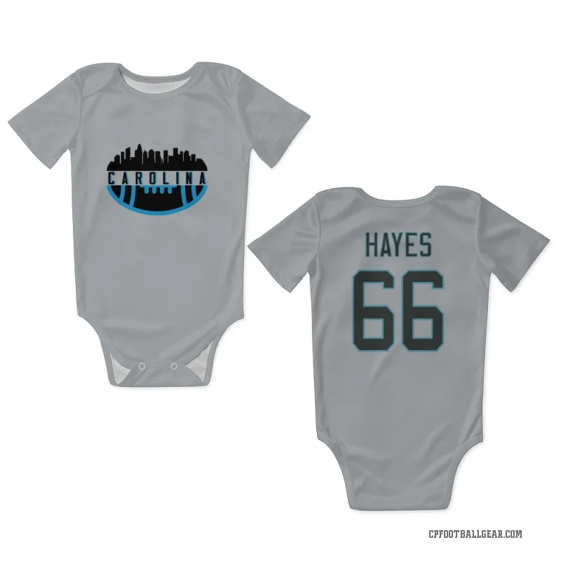 Ryan Hayes  Carolina Panthers   Silver Newborn & Infant Bodysuit