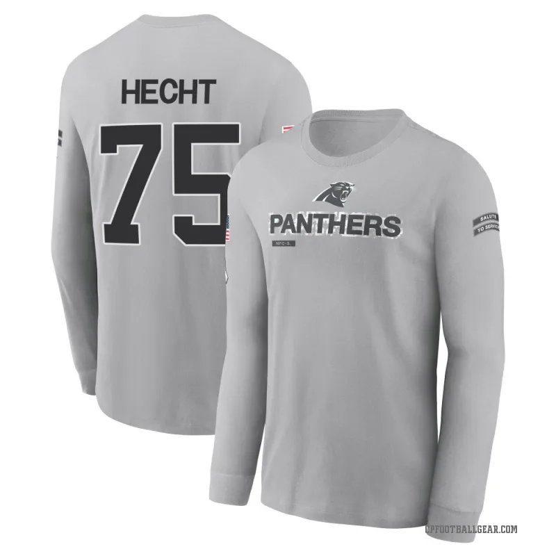 Sam Hecht Youth Gray Carolina Panthers 2024 Salute to Service Long Sleeve T-Shirt