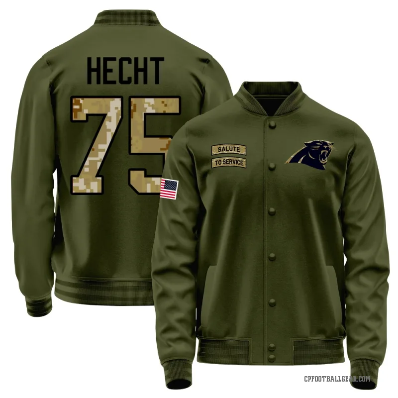 Sam Hecht Youth Olive Carolina Panthers Salute to Service Sideline Performance Jacket