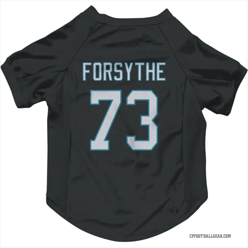 Stone Forsythe  Black Carolina Panthers  Cat & Dog Pet Jersey