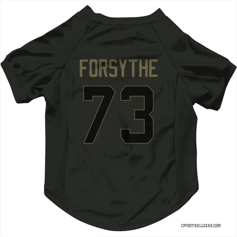 Stone Forsythe  Black Carolina Panthers  Service Cat & Dog Pet Jersey