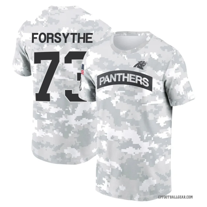 Stone Forsythe Men's Camo Carolina Panthers Arctic 2024 Salute to Service Performance T-Shirt