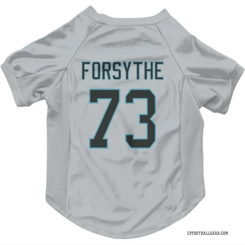 Stone Forsythe  White Carolina Panthers  Cat & Dog Pet Jersey