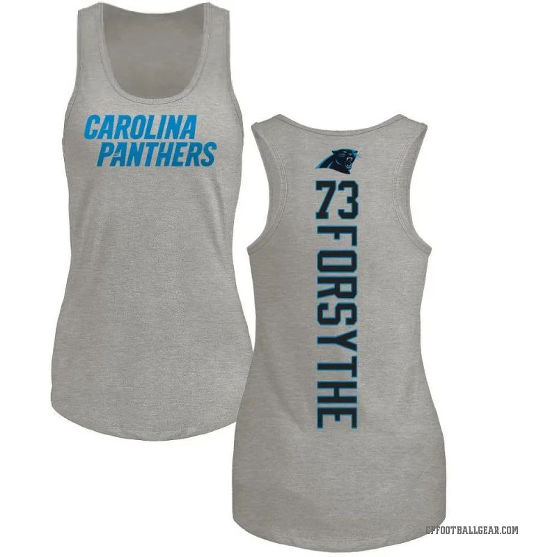 Stone Forsythe Women's Ash Carolina Panthers Backer Tank Top -