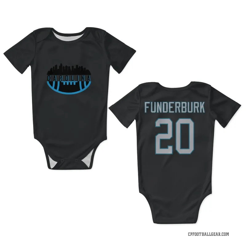 Tyrek Funderburk  Black Carolina Panthers  Newborn & Infant Bodysuit