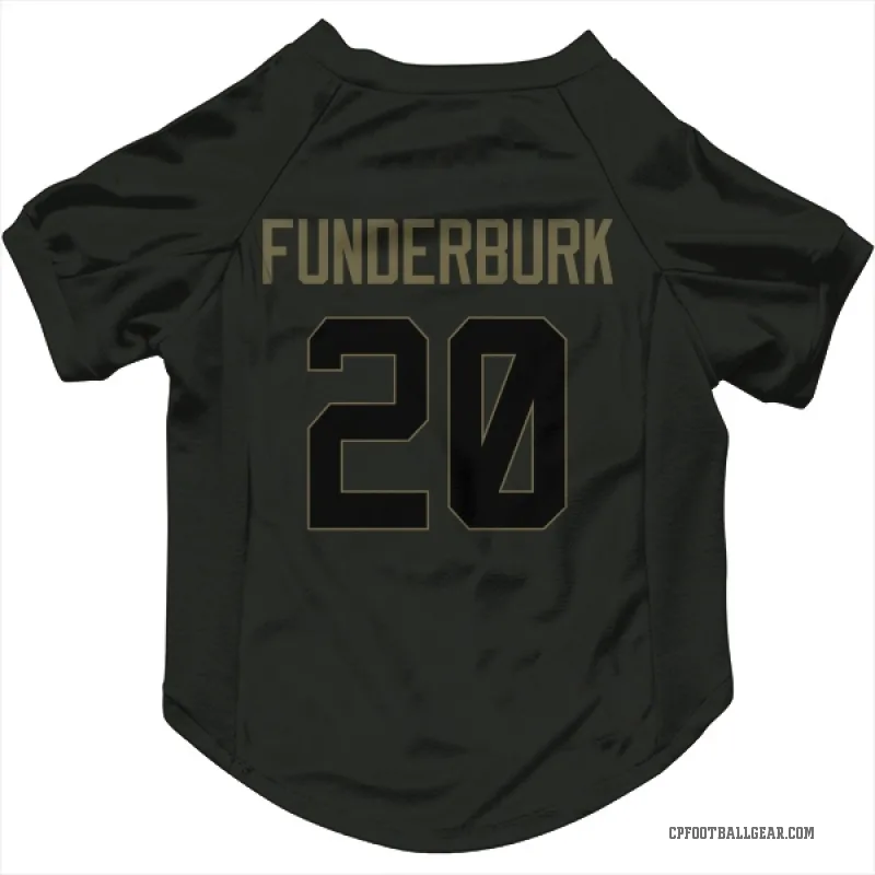 Tyrek Funderburk  Black Carolina Panthers  Service Cat & Dog Pet Jersey