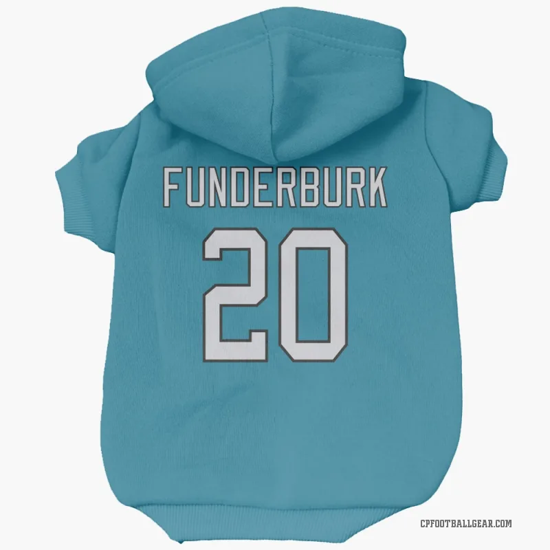 Tyrek Funderburk  Blue Carolina Panthers  Cat & Dog Pet Hoodie