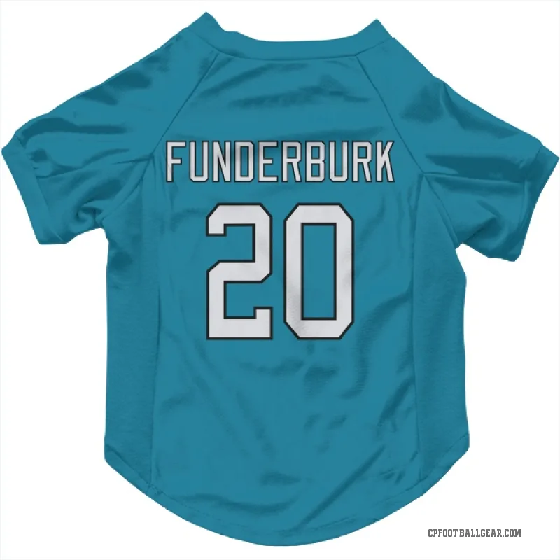 Tyrek Funderburk  Blue Carolina Panthers  Cat & Dog Pet Jersey