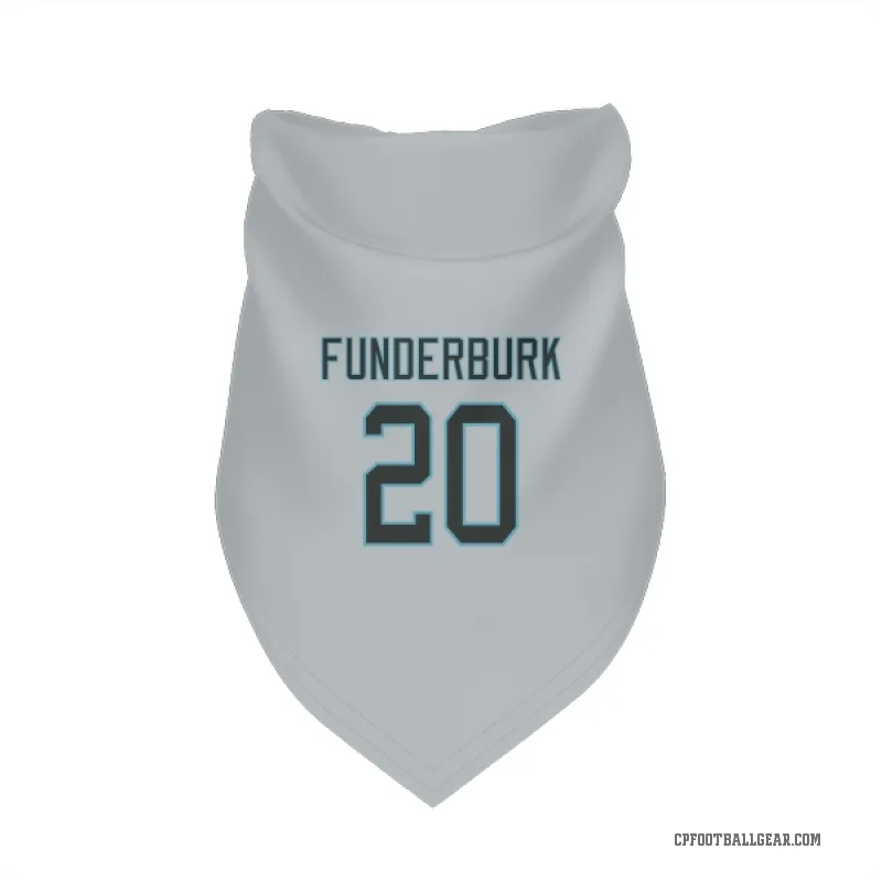 Tyrek Funderburk  Carolina Panthers   Silver Cat & Dog Pet Bandana