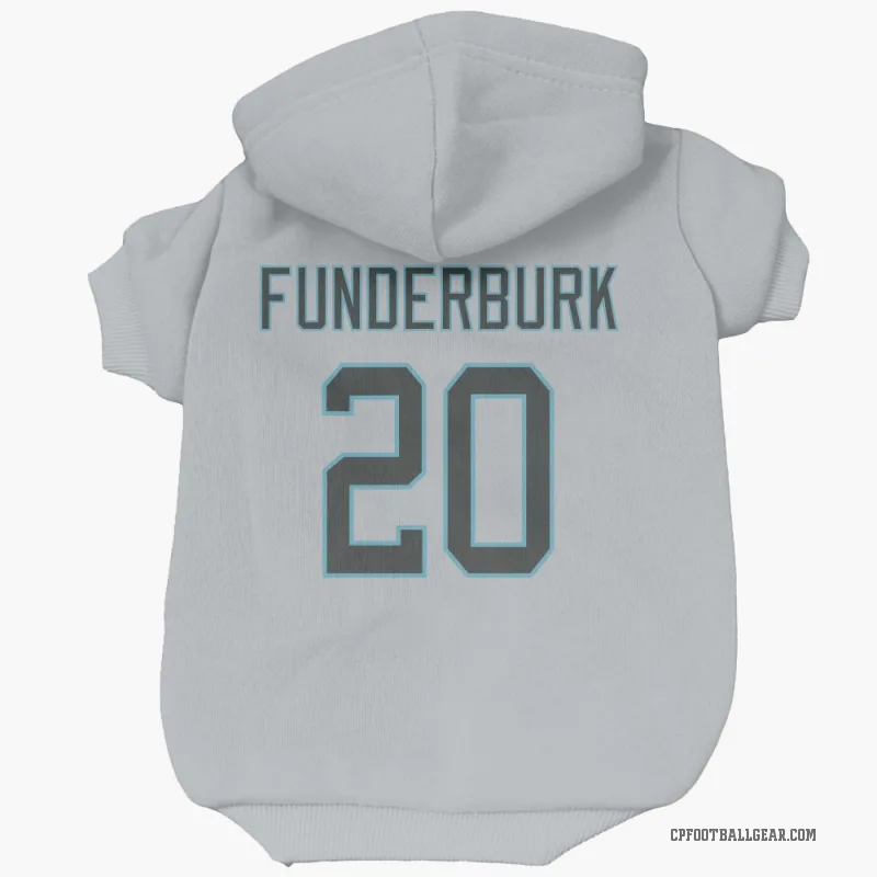 Tyrek Funderburk  Carolina Panthers   Silver Cat & Dog Pet Hoodie