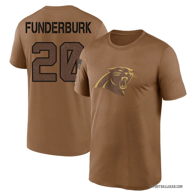 Tyrek Funderburk Men's Brown Carolina Panthers 2023 Salute To Service Performance T-Shirt