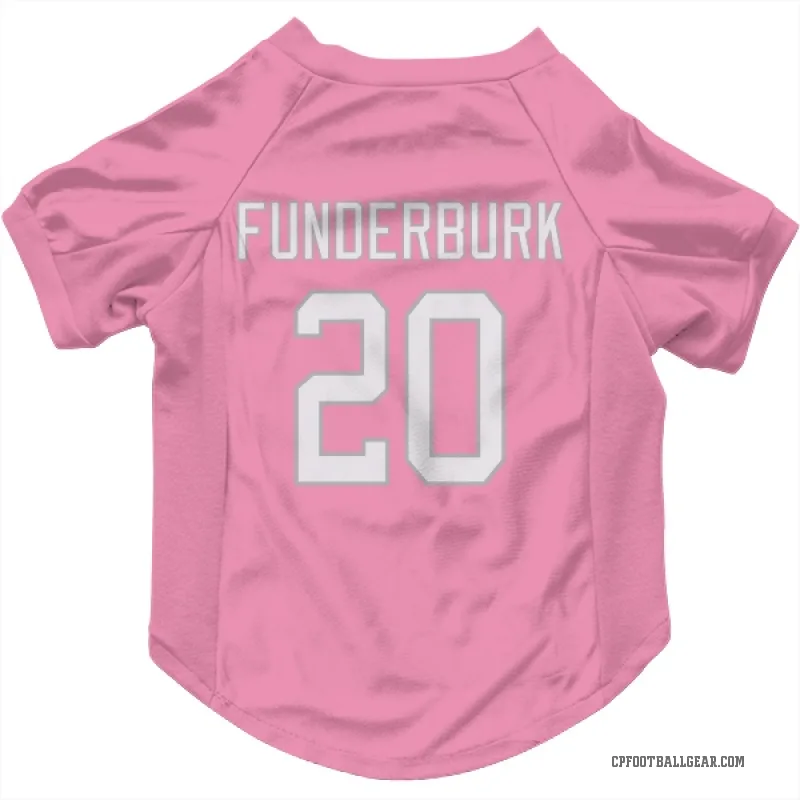 Tyrek Funderburk  Pink Carolina Panthers  Cat & Dog Pet Jersey