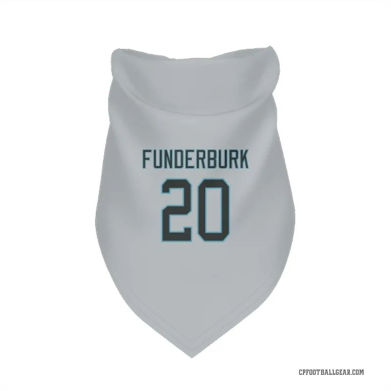 Tyrek Funderburk  White Carolina Panthers  Cat & Dog Pet Bandana