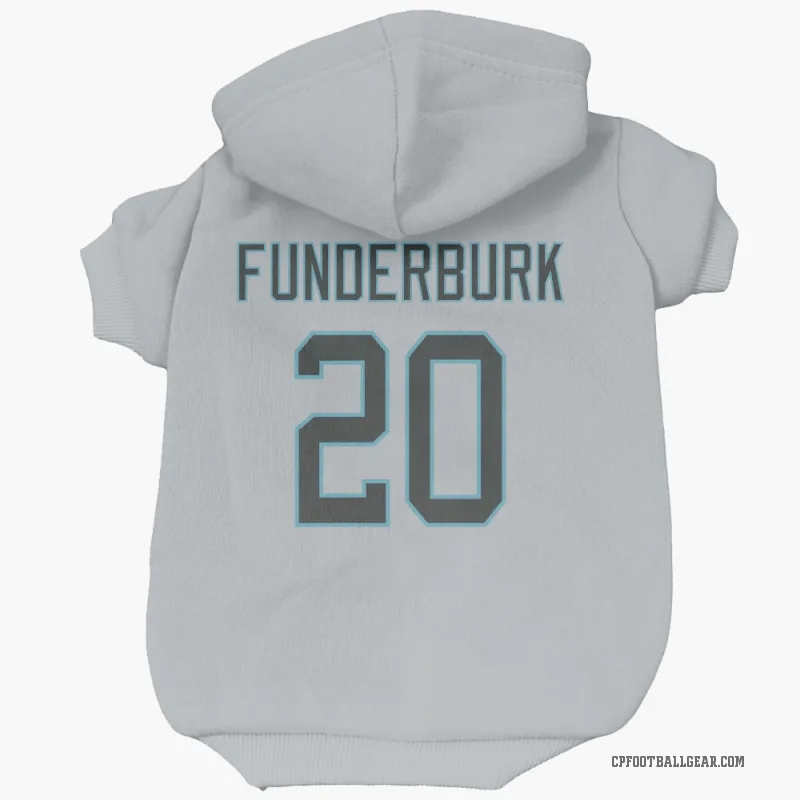 Tyrek Funderburk  White Carolina Panthers  Cat & Dog Pet Hoodie