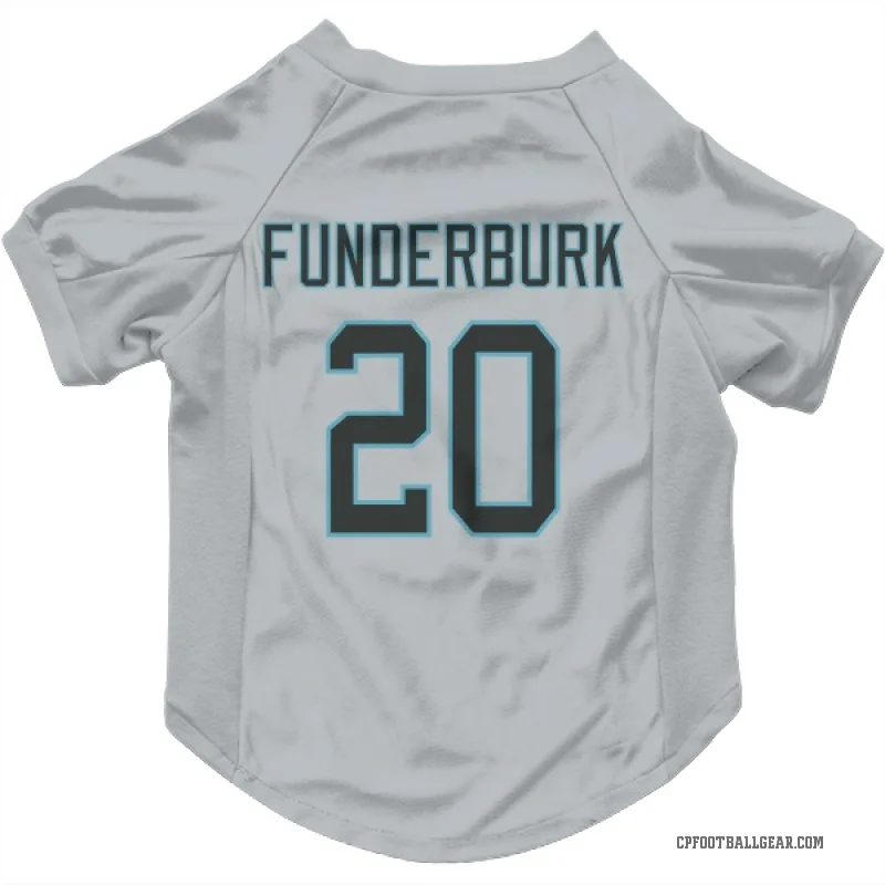 Tyrek Funderburk  White Carolina Panthers  Cat & Dog Pet Jersey