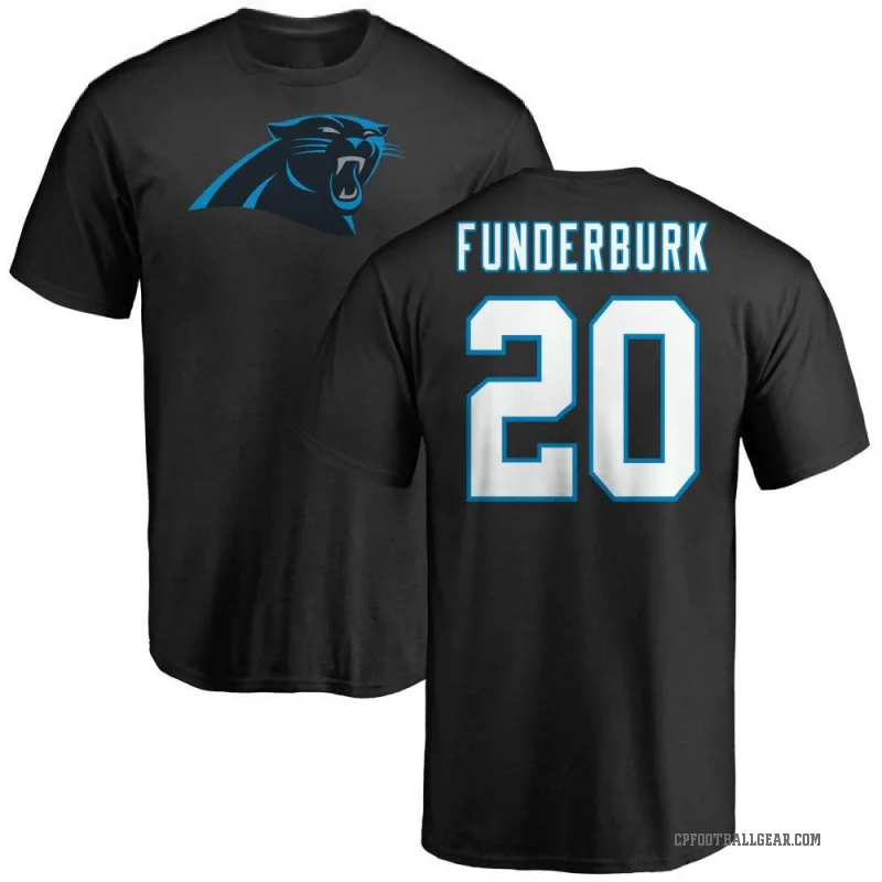 Tyrek Funderburk Youth Black Carolina Panthers Logo T-Shirt -
