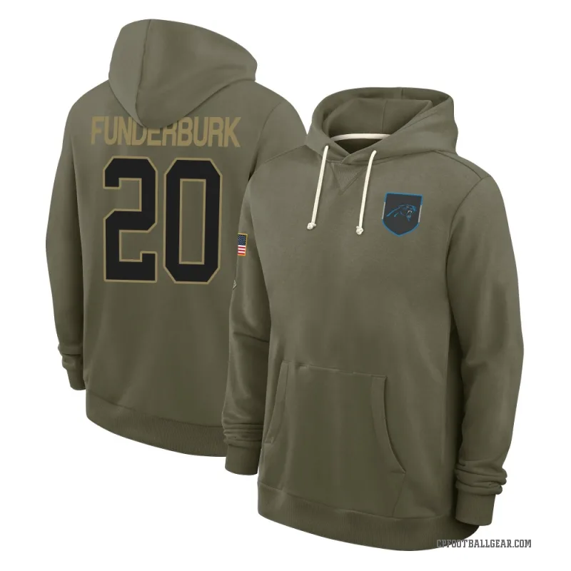 Tyrek Funderburk Youth Olive Carolina Panthers 2025 Salute to Service Hoodie