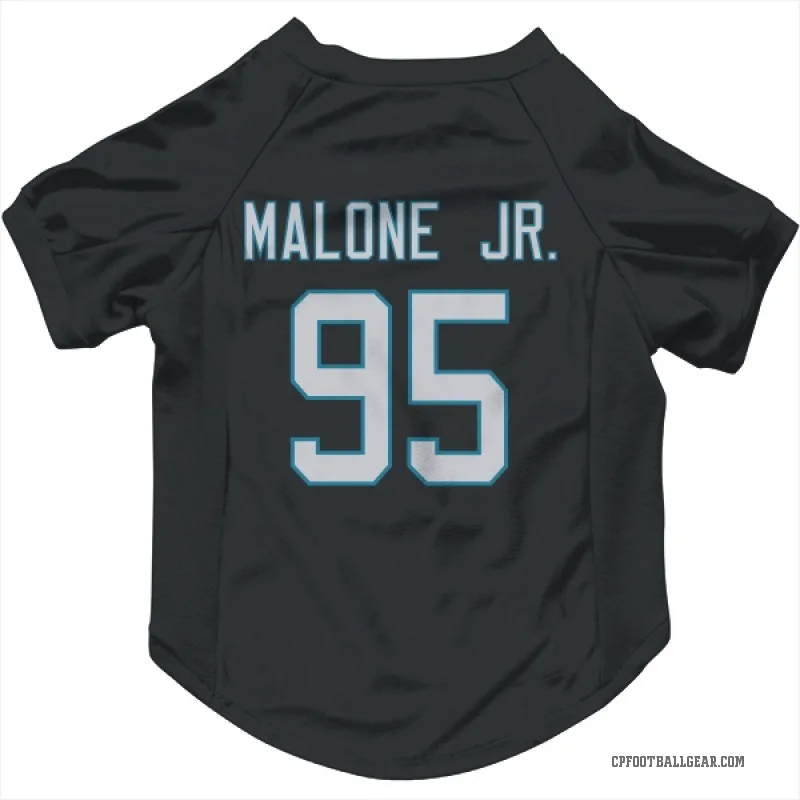 Tywone Malone Jr.  Black Carolina Panthers  Cat & Dog Pet Jersey