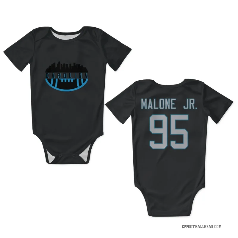 Tywone Malone Jr.  Black Carolina Panthers  Newborn & Infant Bodysuit