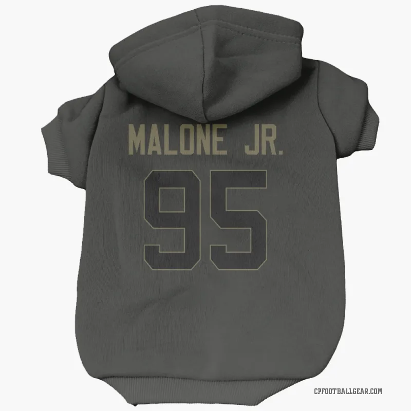 Tywone Malone Jr.  Black Carolina Panthers  Service Cat & Dog Pet Hoodie