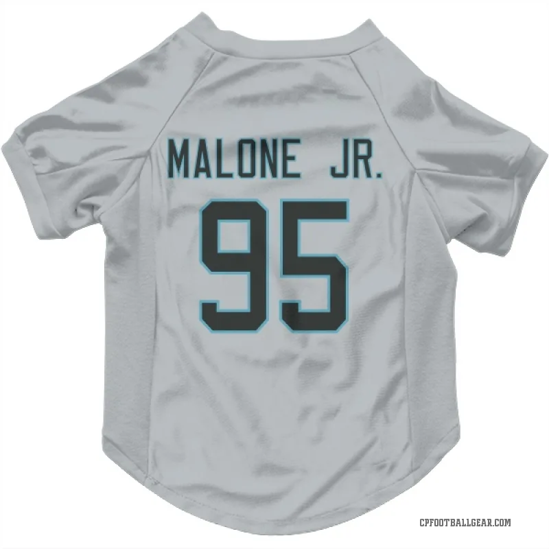 Tywone Malone Jr.  Carolina Panthers   Silver Cat & Dog Pet Jersey