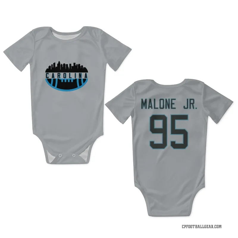 Tywone Malone Jr.  Carolina Panthers   Silver Newborn & Infant Bodysuit
