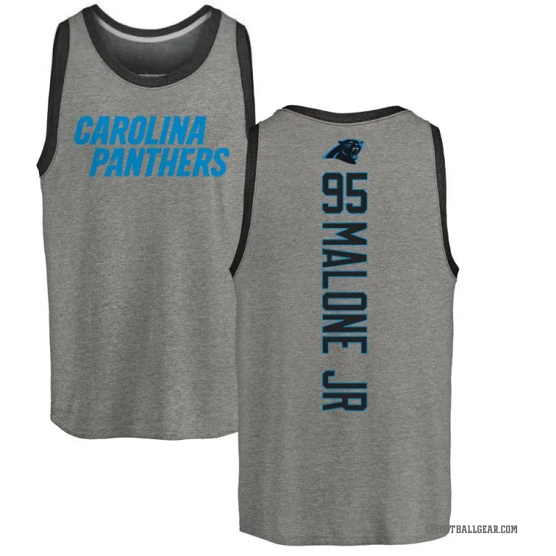 Tywone Malone Jr. Men's Ash Carolina Panthers Backer Tank Top -