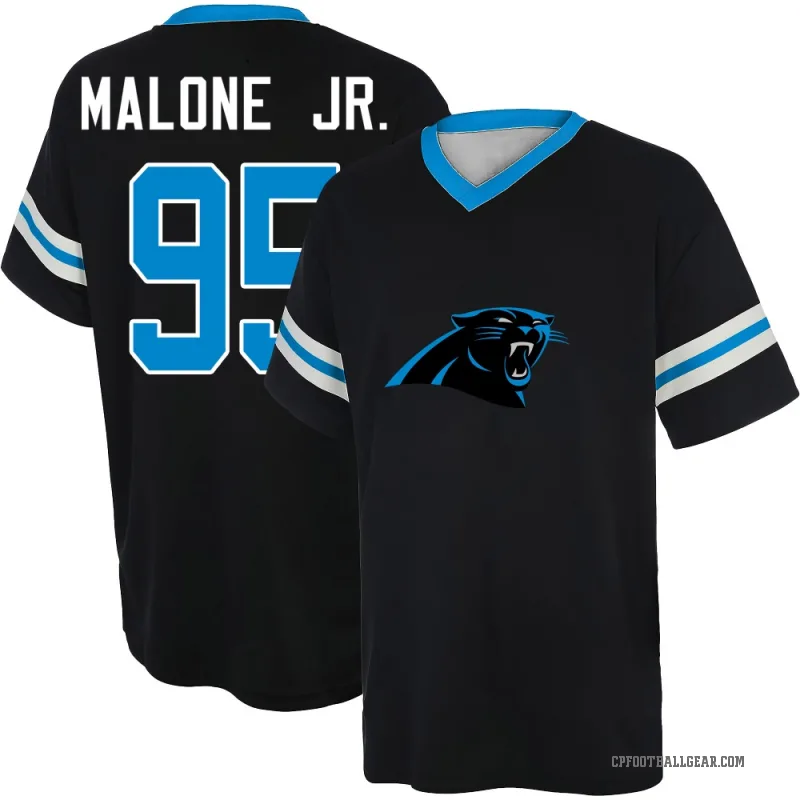 Tywone Malone Jr. Men's Black Carolina Panthers Game Day V-Neck T-Shirt