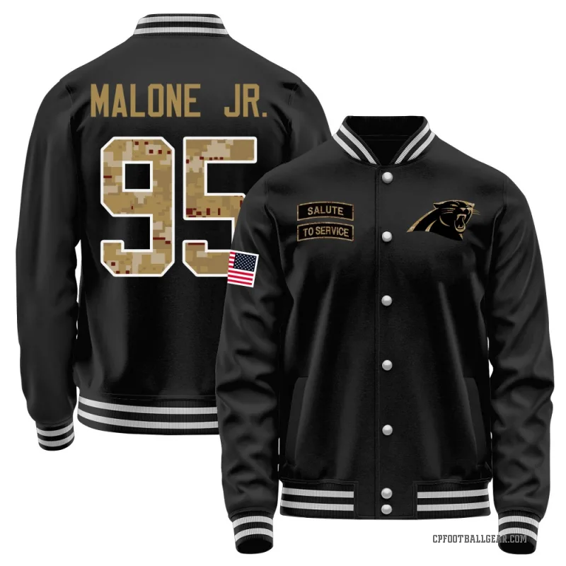 Tywone Malone Jr. Men's Black Carolina Panthers Salute to Service Sideline Performance Jacket