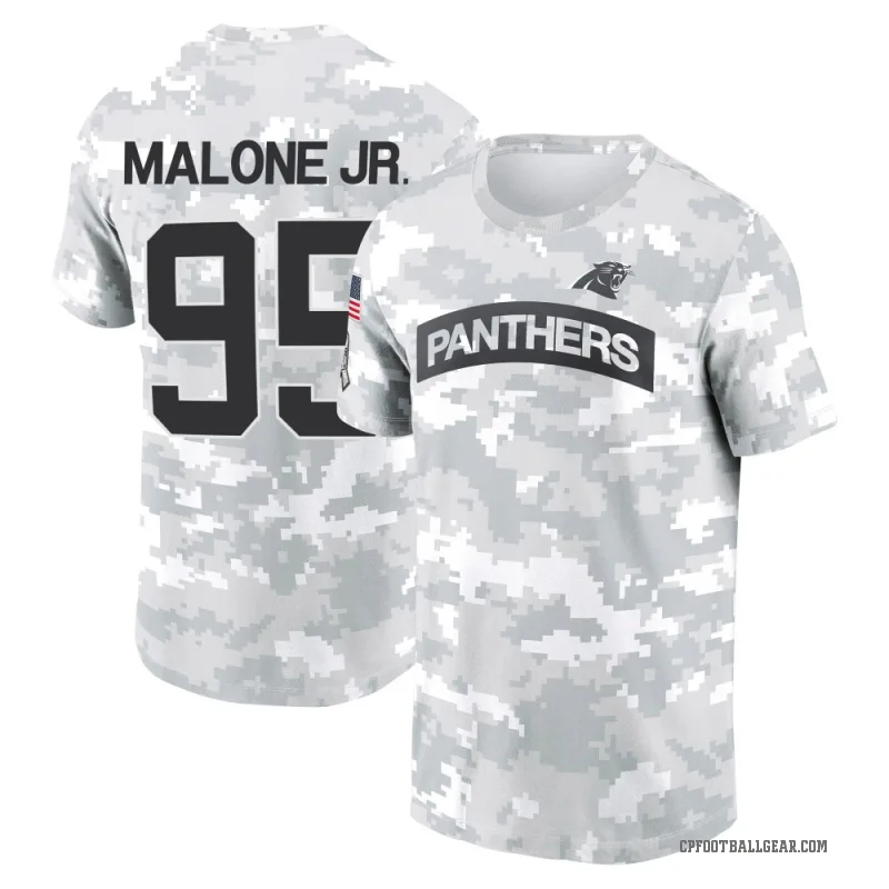 Tywone Malone Jr. Men's Camo Carolina Panthers Arctic 2024 Salute to Service Performance T-Shirt