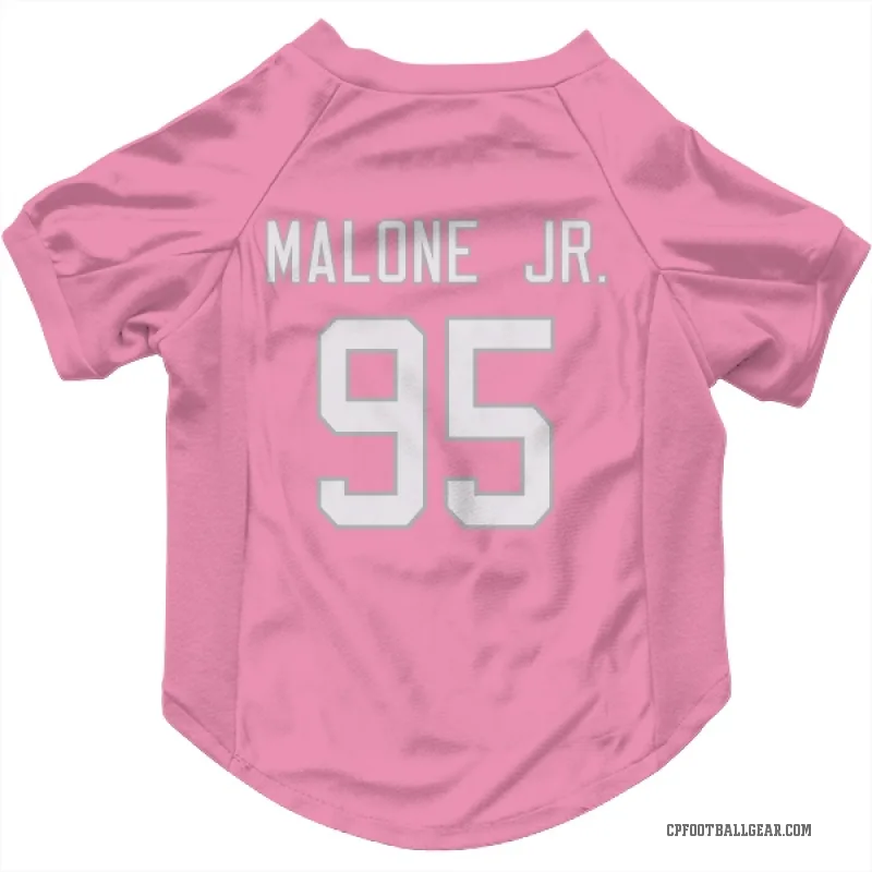 Tywone Malone Jr.  Pink Carolina Panthers  Cat & Dog Pet Jersey