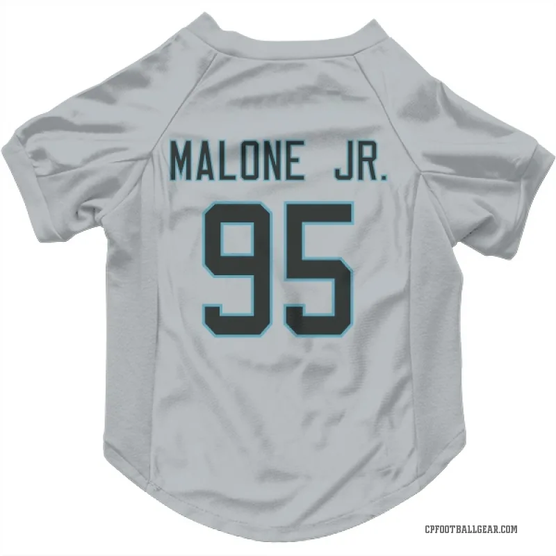 Tywone Malone Jr.  White Carolina Panthers  Cat & Dog Pet Jersey