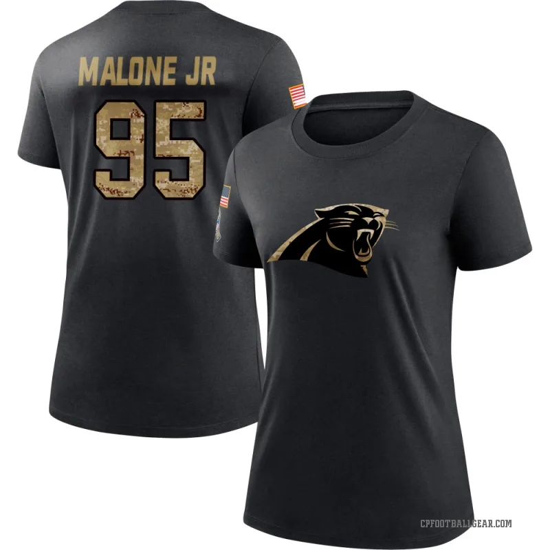 Tywone Malone Jr. Women's Black Carolina Panthers 2020 Salute To Service Performance T-Shirt