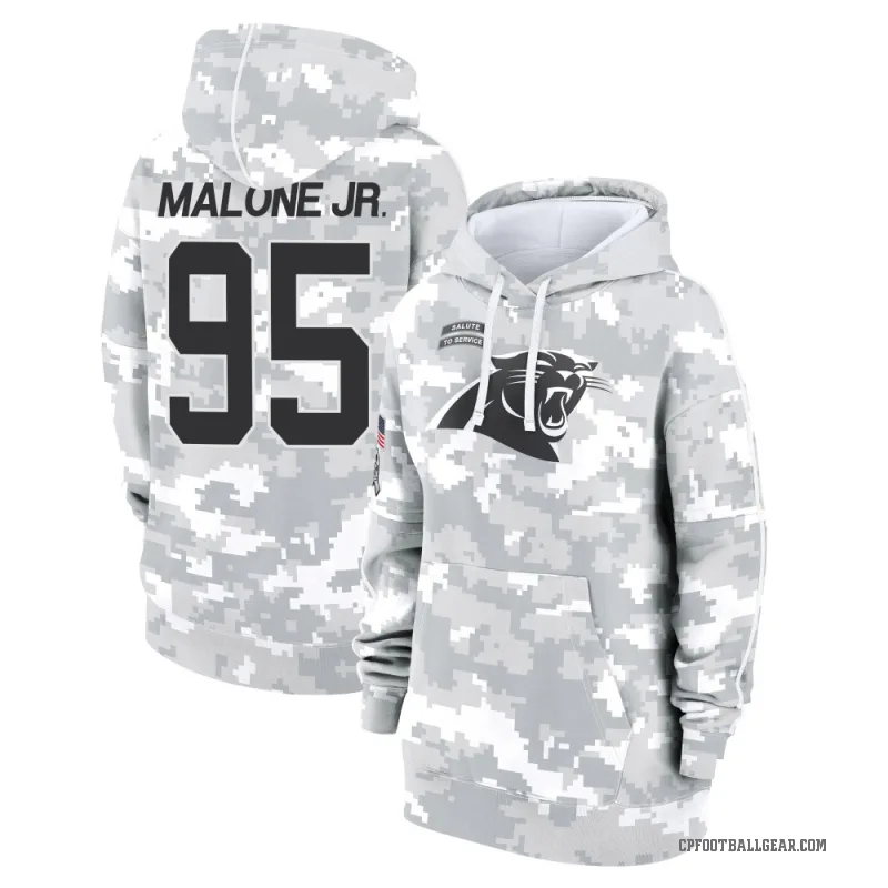 Tywone Malone Jr. Women's Camo Carolina Panthers Arctic 2024 Salute to Service Club Fleece Pullover Hoodie