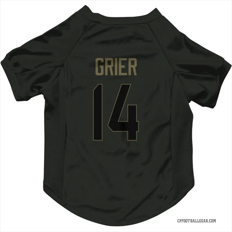 Will Grier  Black Carolina Panthers  Service Cat & Dog Pet Jersey