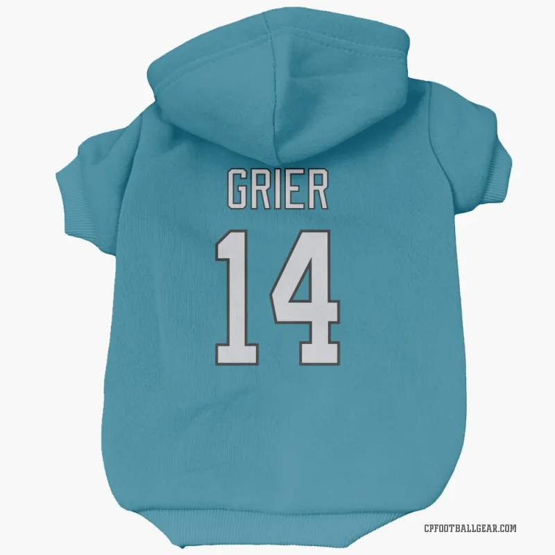 Will Grier  Blue Carolina Panthers  Cat & Dog Pet Hoodie