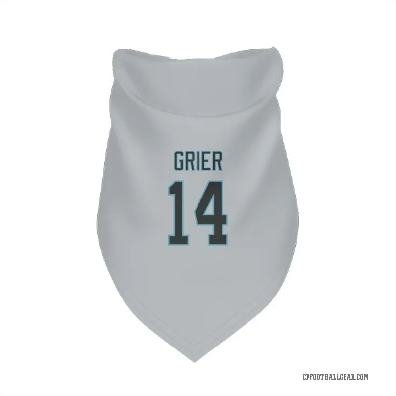 Will Grier  Carolina Panthers   Silver Cat & Dog Pet Bandana