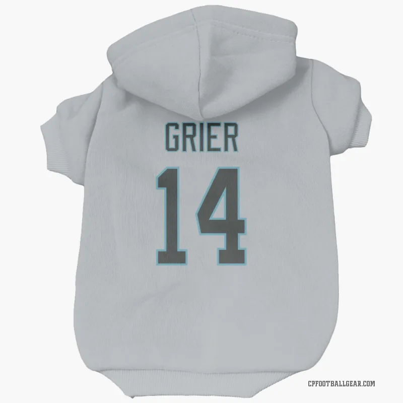 Will Grier  Carolina Panthers   Silver Cat & Dog Pet Hoodie