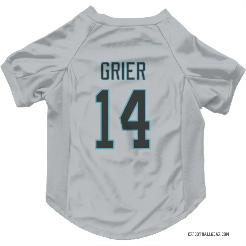 Will Grier  Carolina Panthers   Silver Cat & Dog Pet Jersey