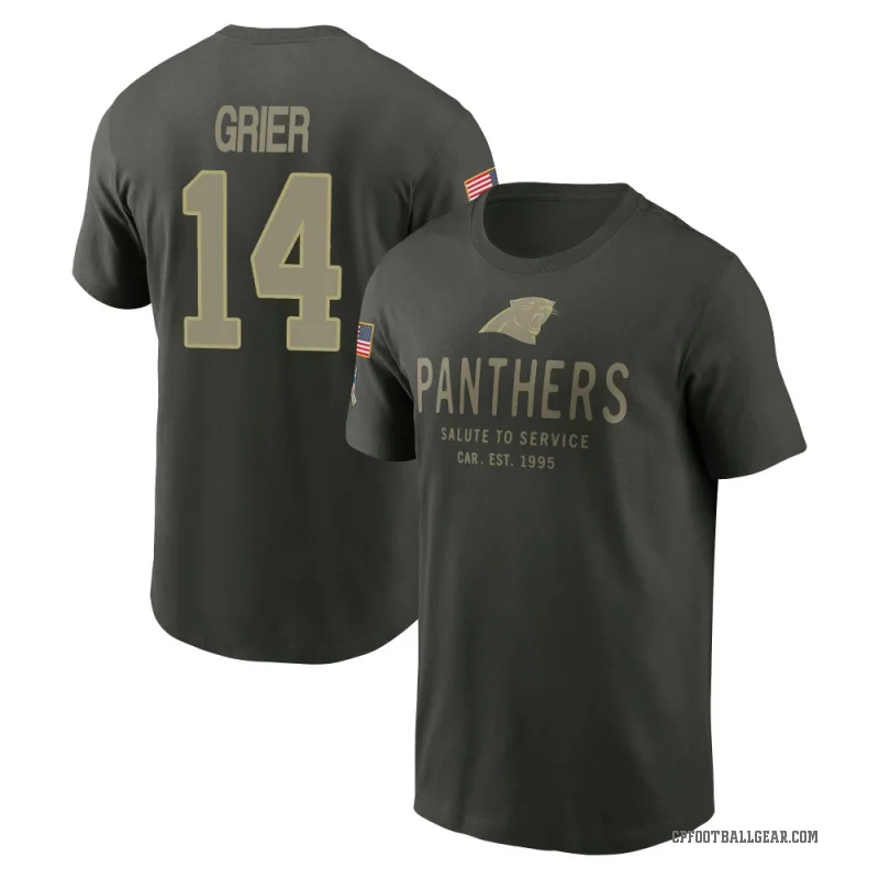Will Grier Men's Green Carolina Panthers Forest/ 2025 Salute to Service Sideline Primary Edge T-Shirt