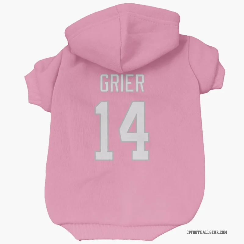 Will Grier  Pink Carolina Panthers  Cat & Dog Pet Hoodie